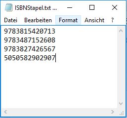 ISBNStapel-Datei
